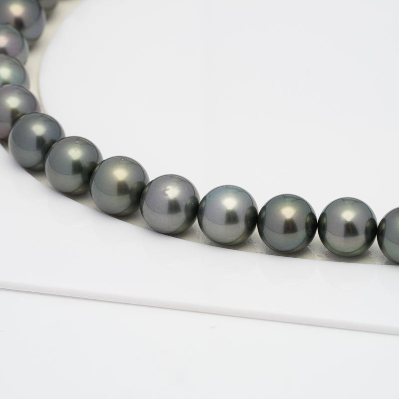 43pcs Green Mix 9-11mm - RSR AAA Quality Tahitian Pearl Necklace NL1281 NG18