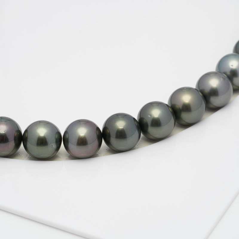 43pcs Green Mix 9-11mm - RSR AAA Quality Tahitian Pearl Necklace NL1281 NG17