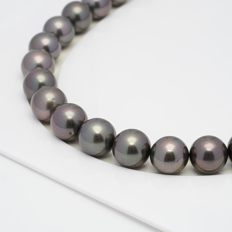 35pcs Cherry Brown 11-13mm - RSR AAA Quality Tahitian Pearl Necklace NL1283 NG17