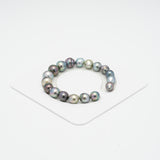 18pcs Multicolor 8-11mm - SB AAA/AA Quality Tahitian Pearl Bracelet BR1713