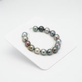 15pcs Multicolor 10-11mm - SB AAA/AA Quality Tahitian Pearl Bracelet BR1714