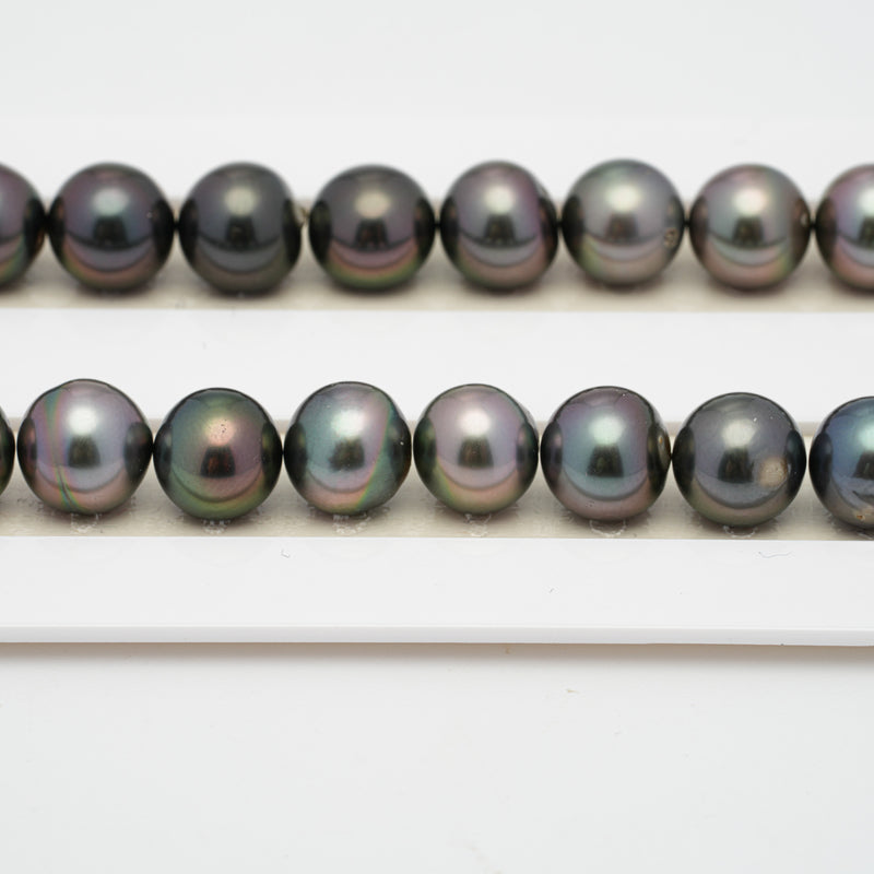 49pcs Peacock Mix 8-9mm - SR/NR AAA/AA Quality Tahitian Pearl Necklace NL1214