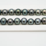 44pcs Green Mix 9mm - RSR AAA/AA Quality Tahitian Pearl Necklace NL1226