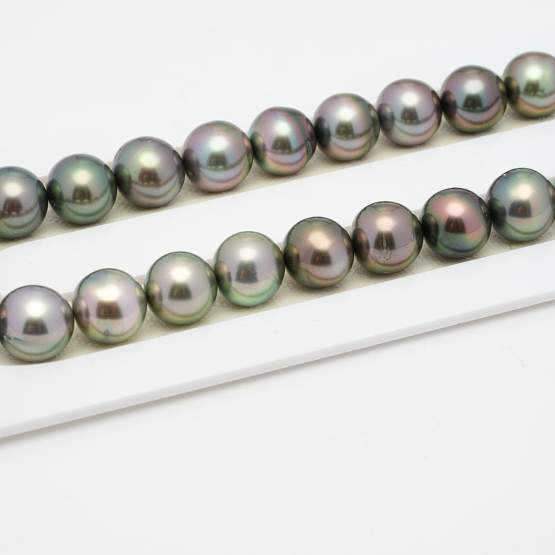 43pcs Multicolor 9-10mm - NR AAA/AA Quality Tahitian Pearl Necklace NL1228