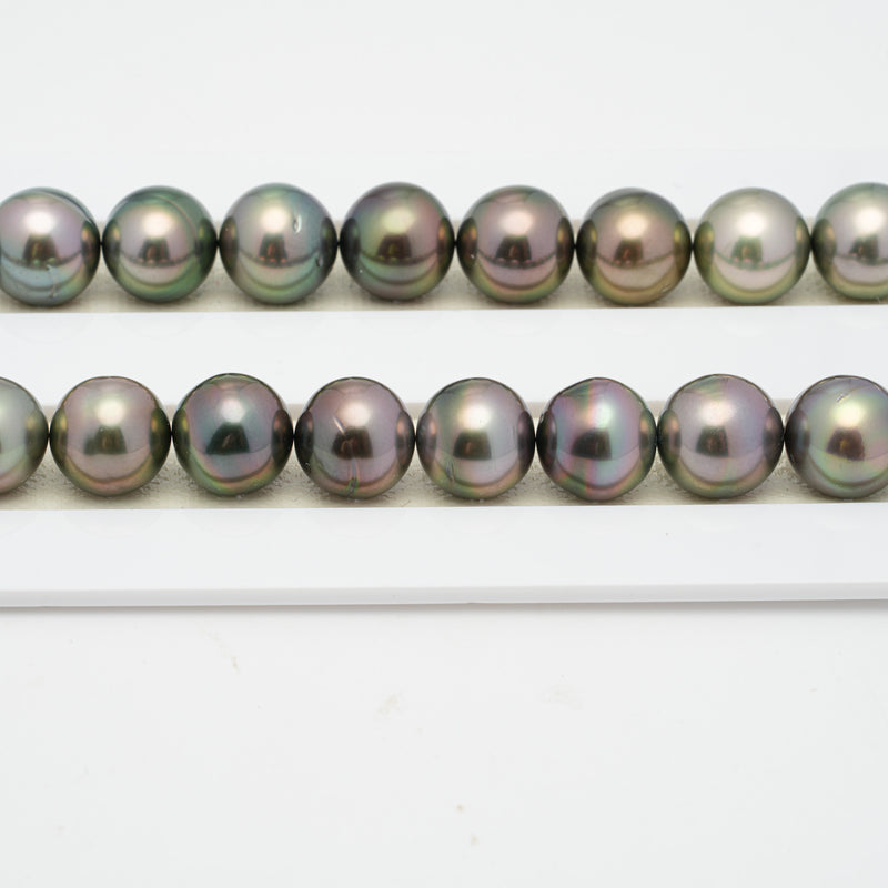 43pcs Multicolor 9-10mm - NR AAA/AA Quality Tahitian Pearl Necklace NL1228
