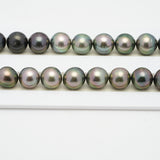 43pcs Multicolor 9-10mm - NR AAA/AA Quality Tahitian Pearl Necklace NL1228