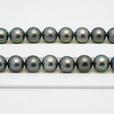 46pcs Green 9mm - RSR AAA/AA Quality Tahitian Pearl Necklace NL1229