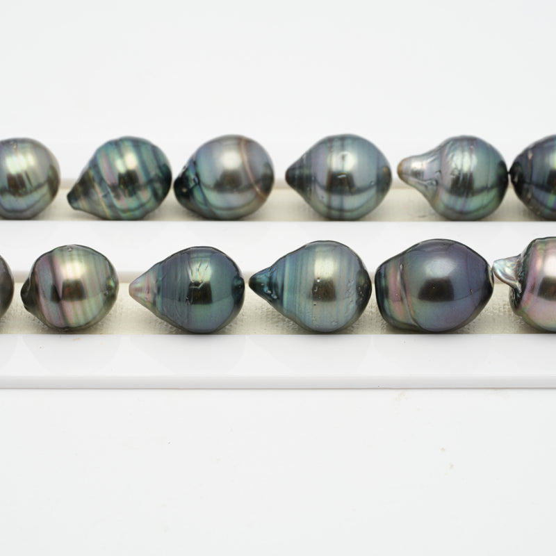 28pcs Green 12-14mm - CL AA Quality Tahitian Pearl Necklace NL1232