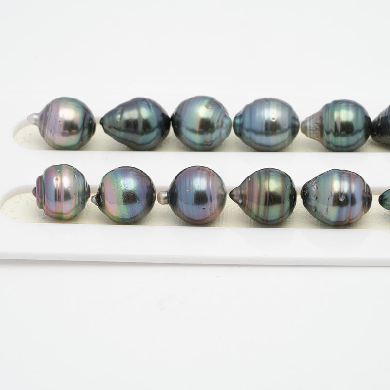 28pcs Green 12-14mm - CL AA Quality Tahitian Pearl Necklace NL1232