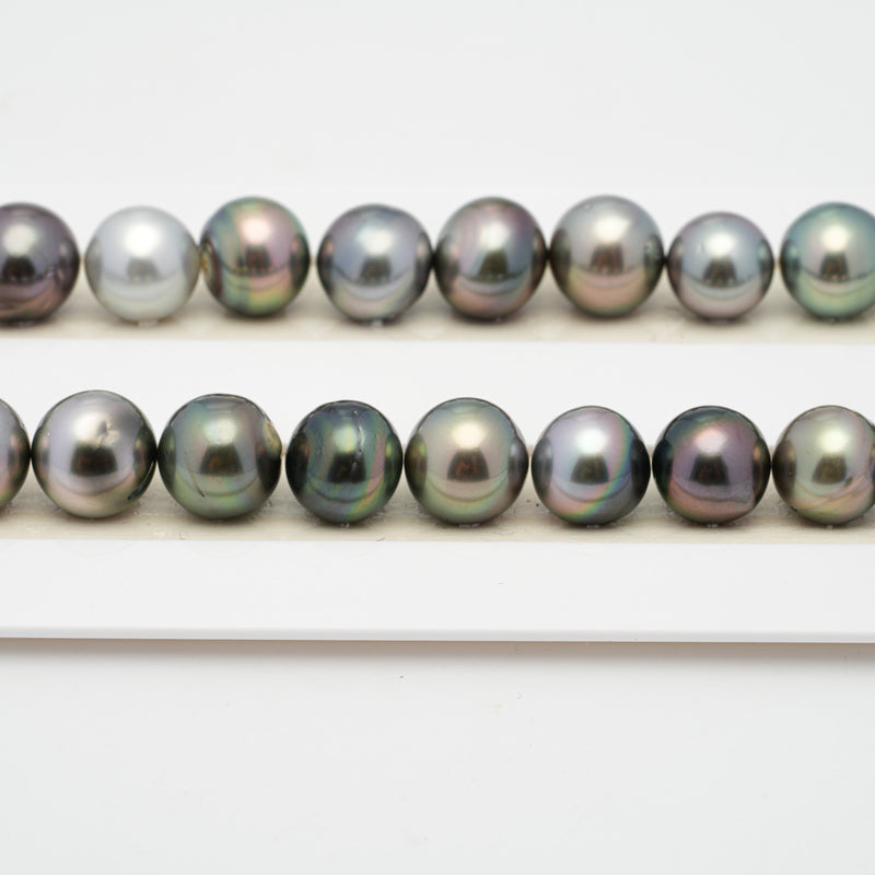 47pcs Multicolor 8-10mm - SB/NR AAA/AA Quality Tahitian Pearl Necklace NL1317