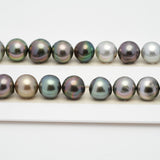 47pcs Multicolor 8-10mm - SB/NR AAA/AA Quality Tahitian Pearl Necklace NL1317