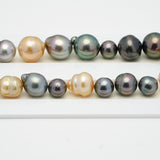 38pcs Multicolor 7-11mm - SB AAA/AA Quality Tahitian Pearl Necklace NL1242