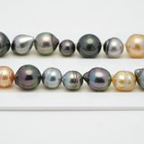 38pcs Multicolor 7-11mm - SB AAA/AA Quality Tahitian Pearl Necklace NL1242