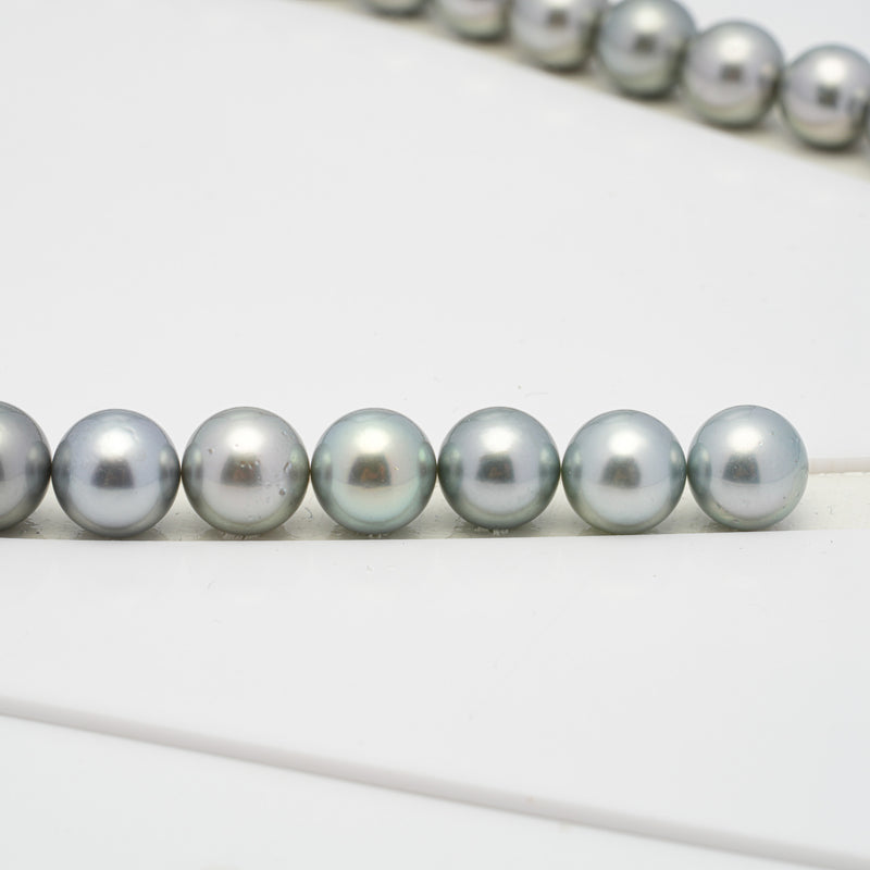 37pcs Gray 9-12mm - RSR AAA/AA Quality Tahitian Pearl Necklace NL1237