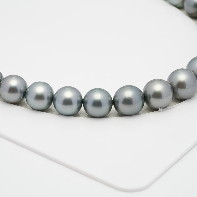 37pcs Gray 9-12mm - RSR AAA/AA Quality Tahitian Pearl Necklace NL1237