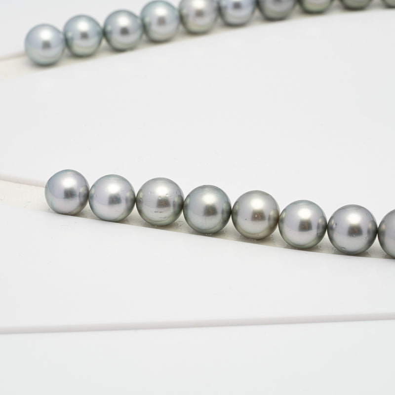 37pcs Gray 9-12mm - RSR AAA/AA Quality Tahitian Pearl Necklace NL1237