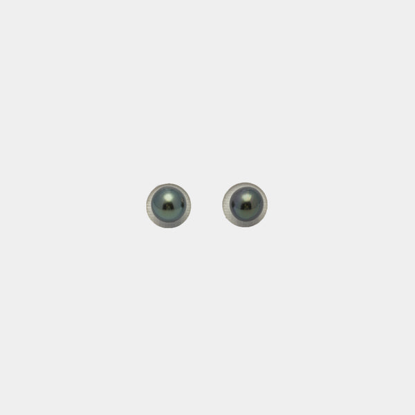 2pcs Green 9.5-9.9mm - NR AAA/AA Quality Tahitian Pearl Pair ER1327 A89