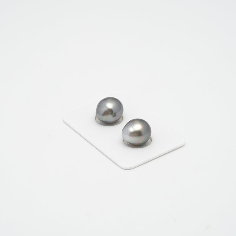 2pcs Gray 11.6mm - SB AAA Quality Tahitian Pearl Pair ER1329 A89