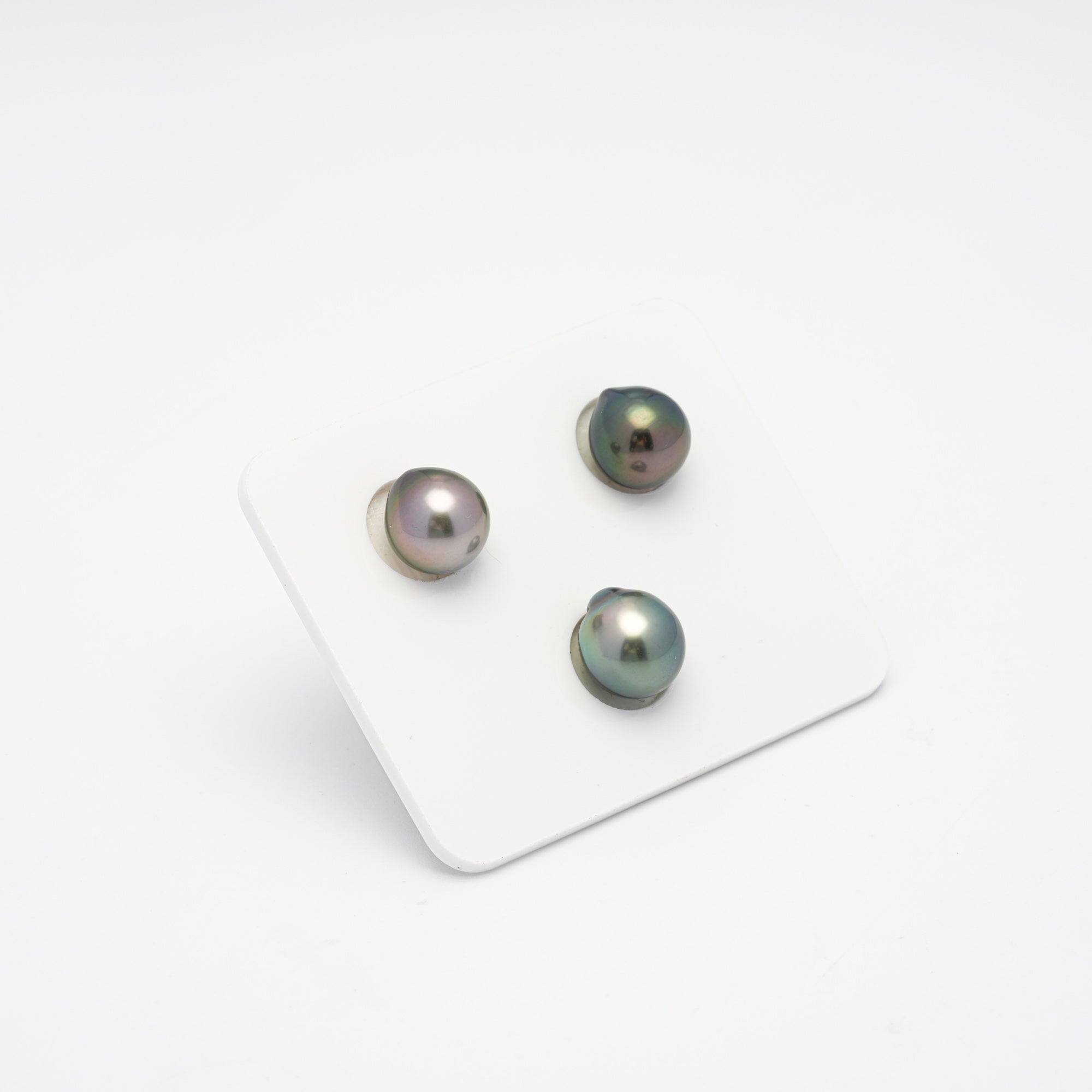 3pcs Multicolor 9-9.8mm - SB/DR AAA Quality Tahitian Pearl Trio Set ER1296