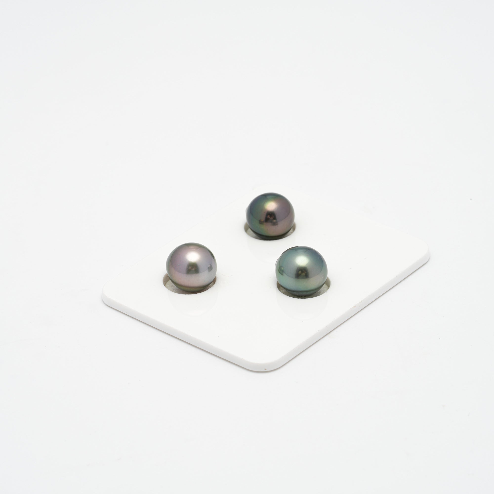 3pcs Multicolor 9-9.8mm - SB/DR AAA Quality Tahitian Pearl Trio Set ER1296