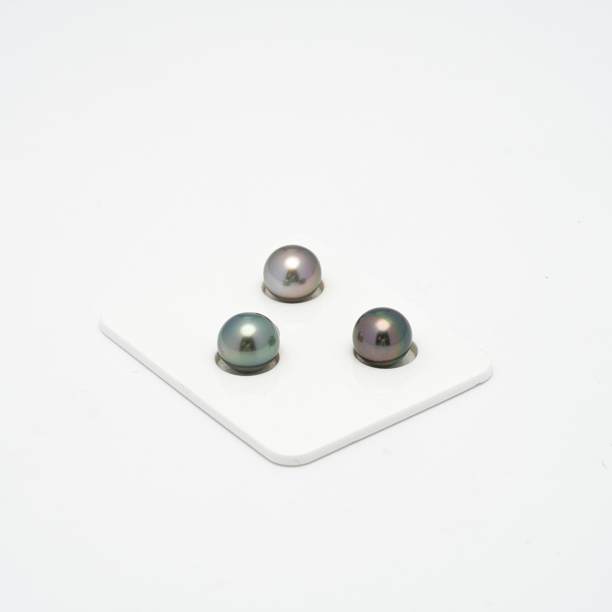 3pcs Multicolor 9-9.8mm - SB/DR AAA Quality Tahitian Pearl Trio Set ER1296