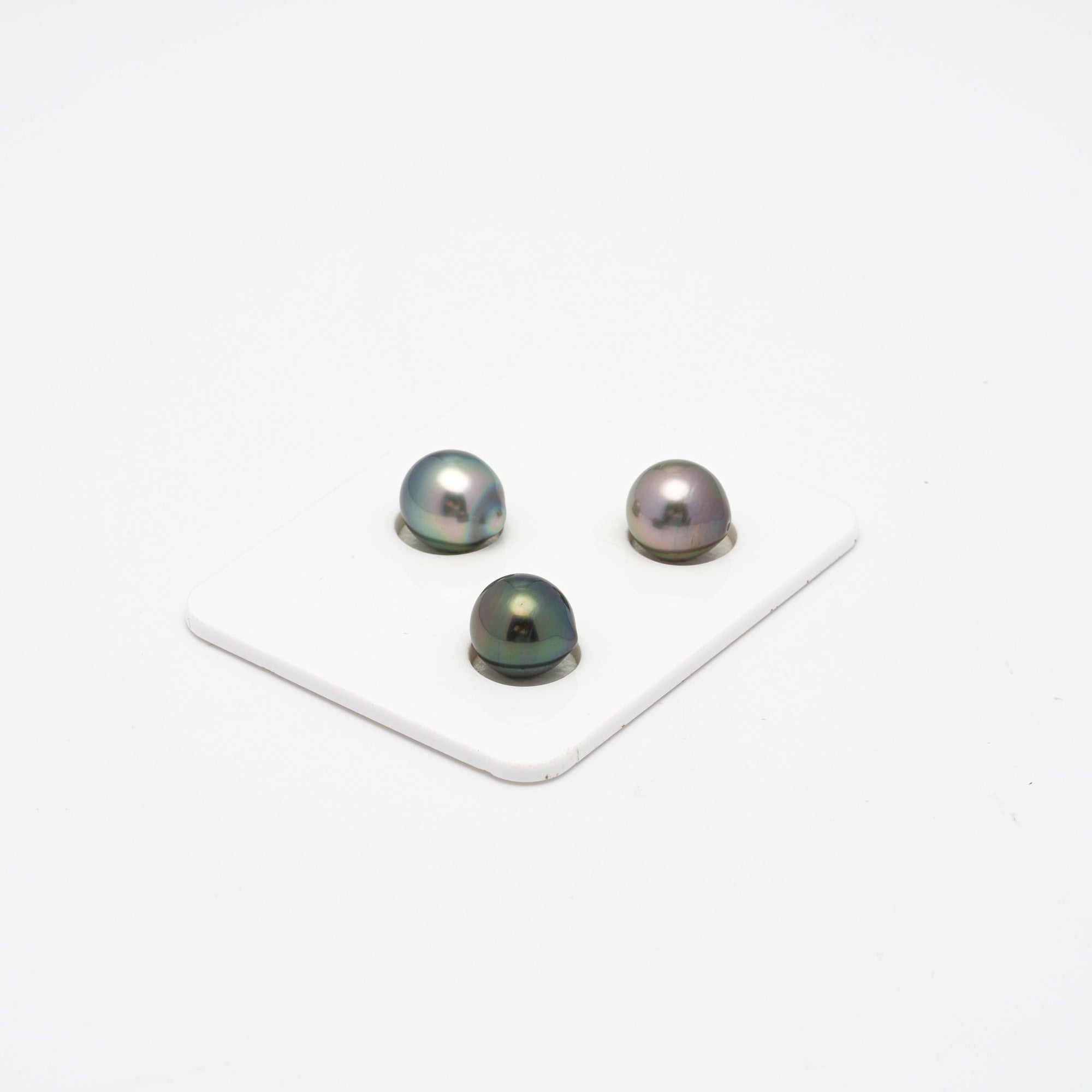 3pcs Multicolor 9-9.8mm - SB/DR AAA Quality Tahitian Pearl Trio Set ER1296