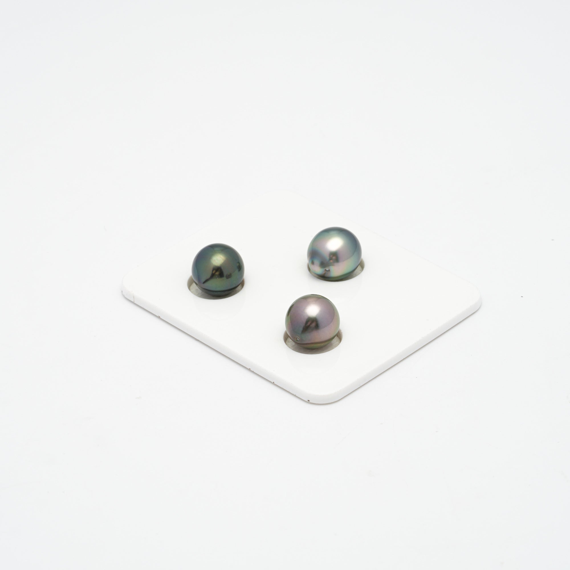 3pcs Multicolor 9-9.8mm - SB/DR AAA Quality Tahitian Pearl Trio Set ER1296