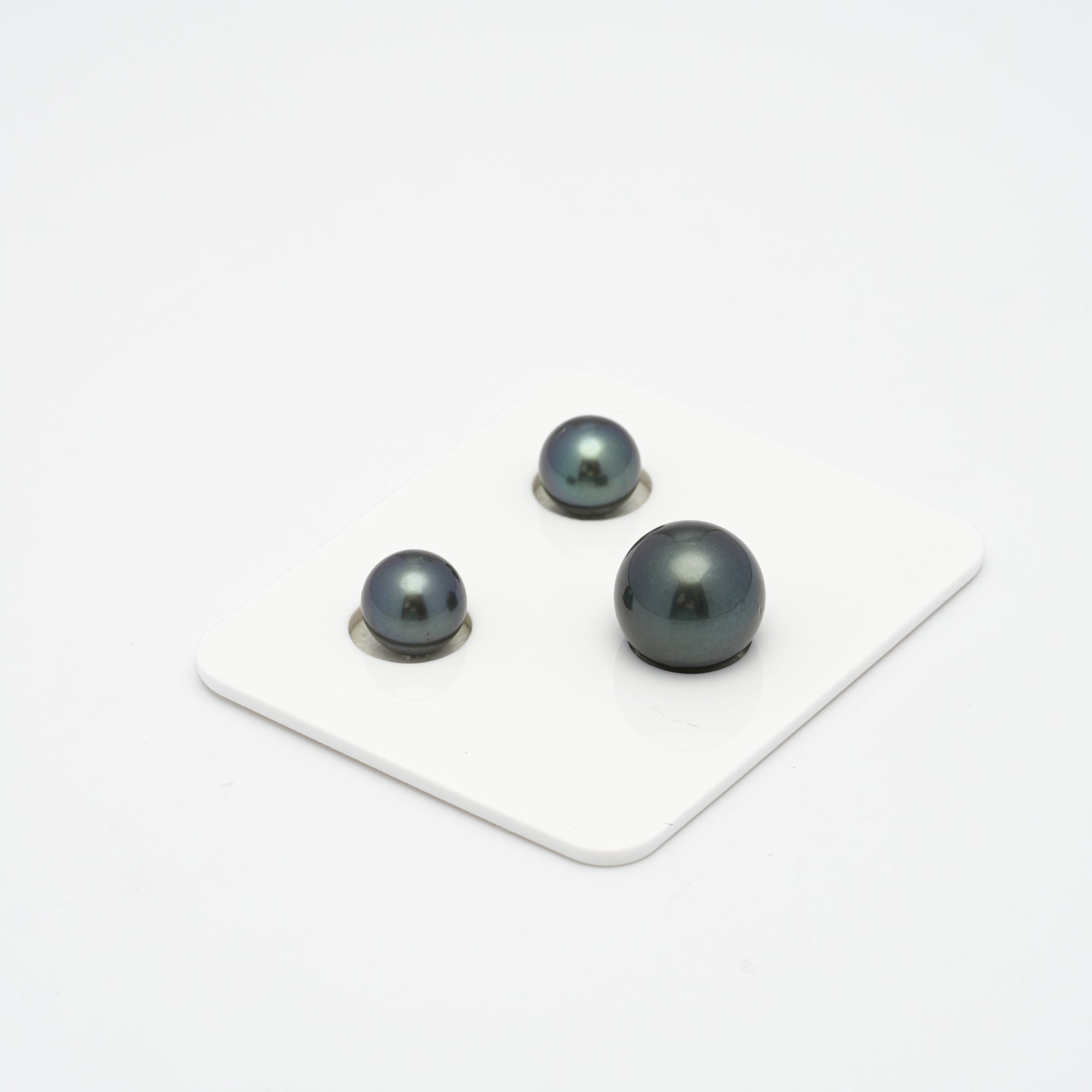 3pcs Dark 8.7-12.3mm - RSR AAA/AA Quality Tahitian Pearl Trio Set ER1298