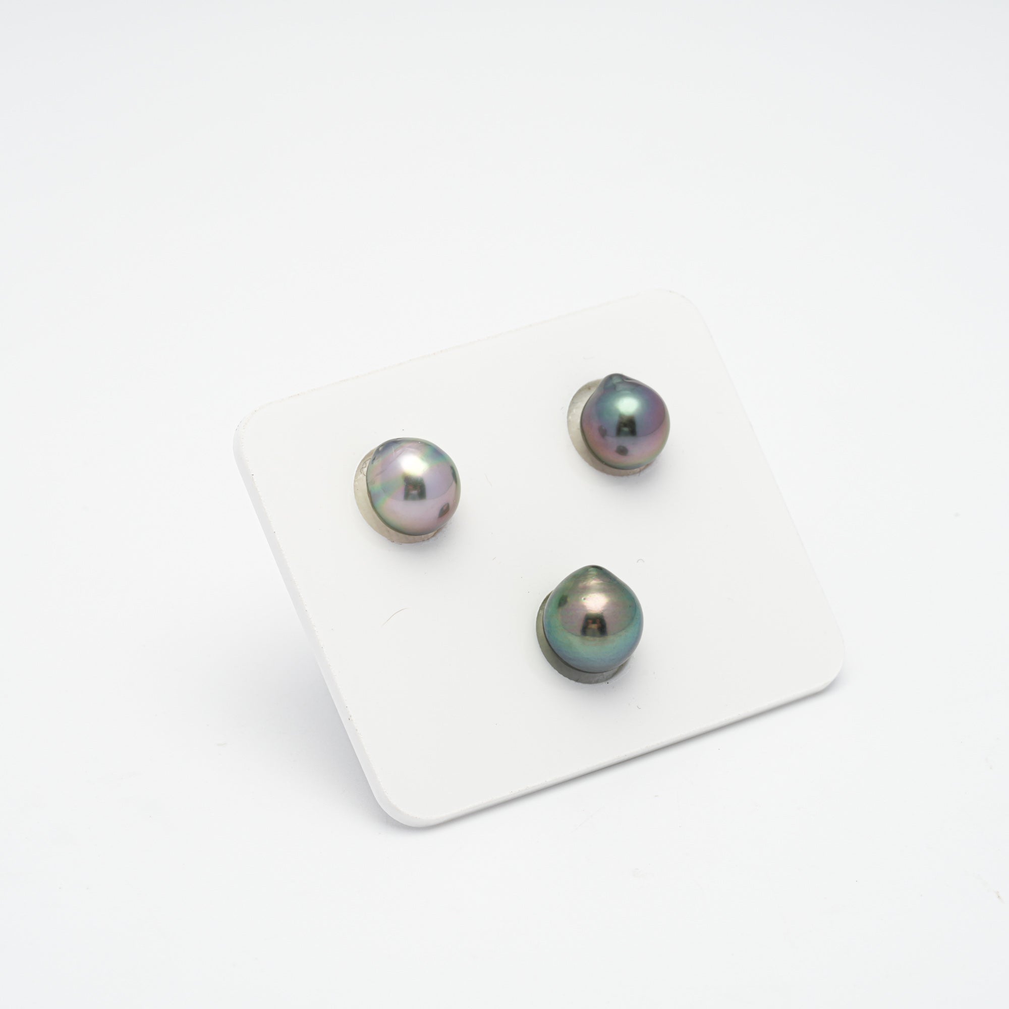 3pcs Multicolor 9-9.9mm - SB AAA/AA Quality Tahitian Pearl Trio Set ER1303