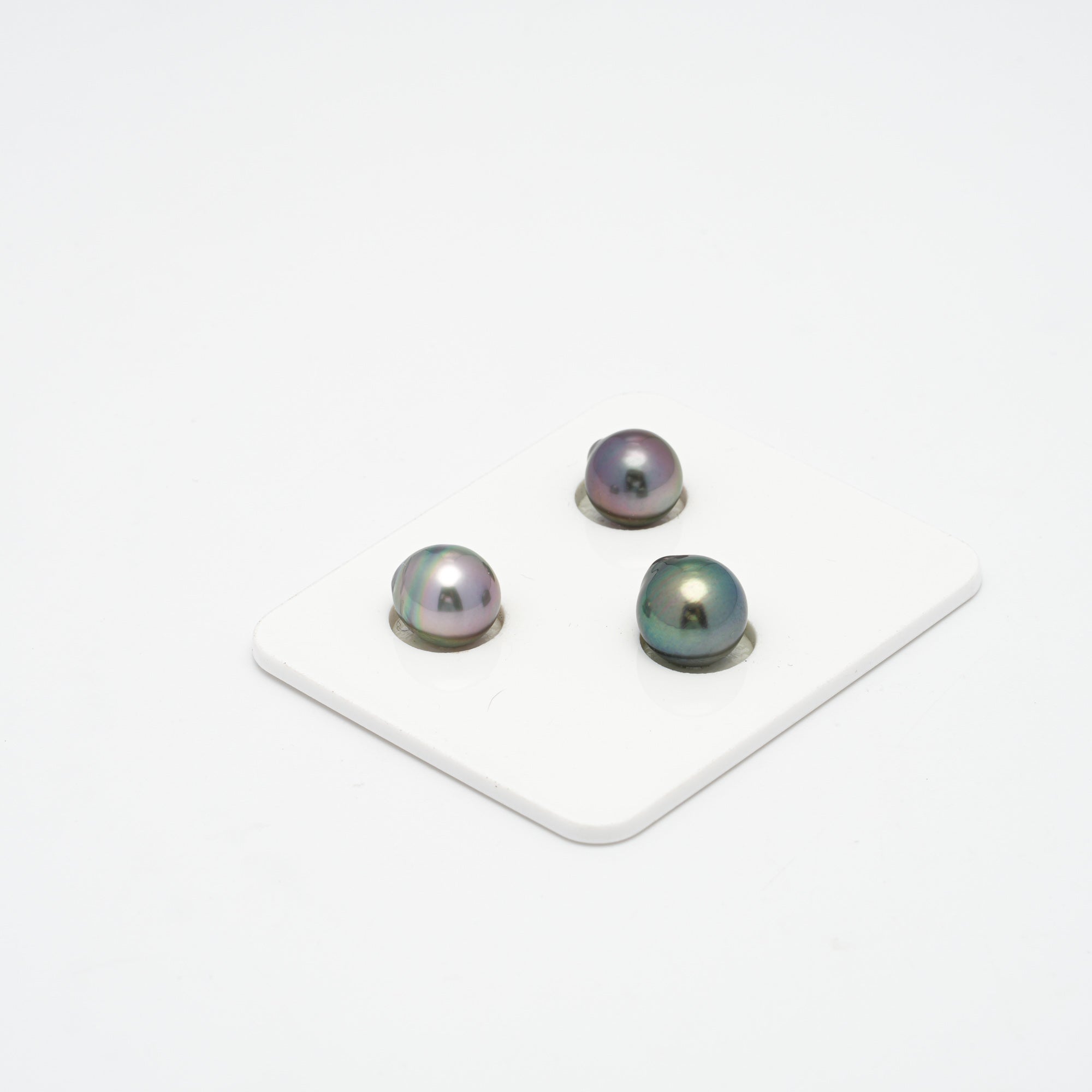 3pcs Multicolor 9-9.9mm - SB AAA/AA Quality Tahitian Pearl Trio Set ER1303