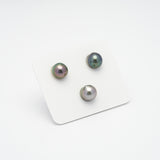 3pcs Multicolor 9.6-10mm - DR/OV AAA Quality Tahitian Pearl Trio Set ER1305