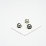3pcs Peacock Mix 9.7-10.3mm - SB/DR AAA Quality Tahitian Pearl Trio Set ER1306