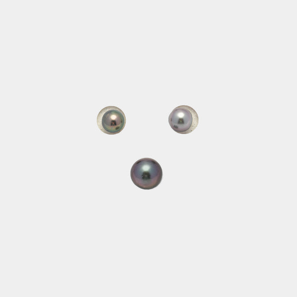 3pcs Multicolor 7.9-9.9mm - NR AAA/AA Quality Tahitian Pearl Trio Set ER1307