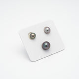 3pcs Multicolor 7.9-9.9mm - NR AAA/AA Quality Tahitian Pearl Trio Set ER1307