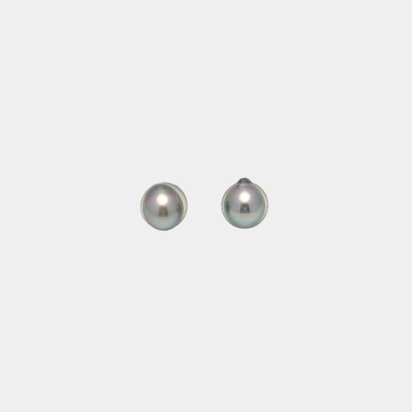 2pcs Green 10.5-10.6mm - SB/DR AAA Quality Tahitian Pearl Pair ER1310