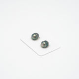 2pcs Green 8.7-8.8mm - CL AA/AAA Quality Tahitian Pearl Pair ER1313