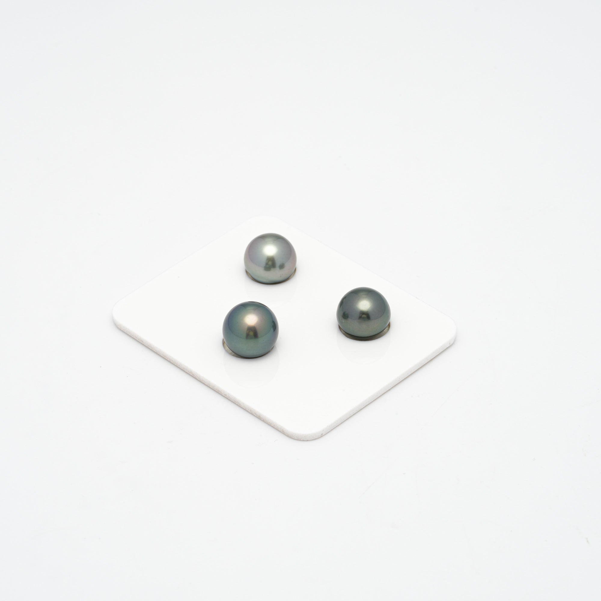 3pcs Green Mix 10.3-10.7mm - SR/NR AAA/AA Quality Tahitian Pearl Trio Set ER1320 A89