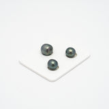 3pcs Green 9.3-10.9mm - NR AAA Quality Tahitian Pearl Trio Set ER1323 A89