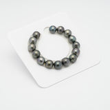 15pcs Dark 11mm - SB AA Quality Tahitian Pearl Bracelet BR1711 HL1