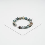 18pcs Multicolor 8-10mm - CL AAA/AA Quality Tahitian Pearl Bracelet BR1712 HL1