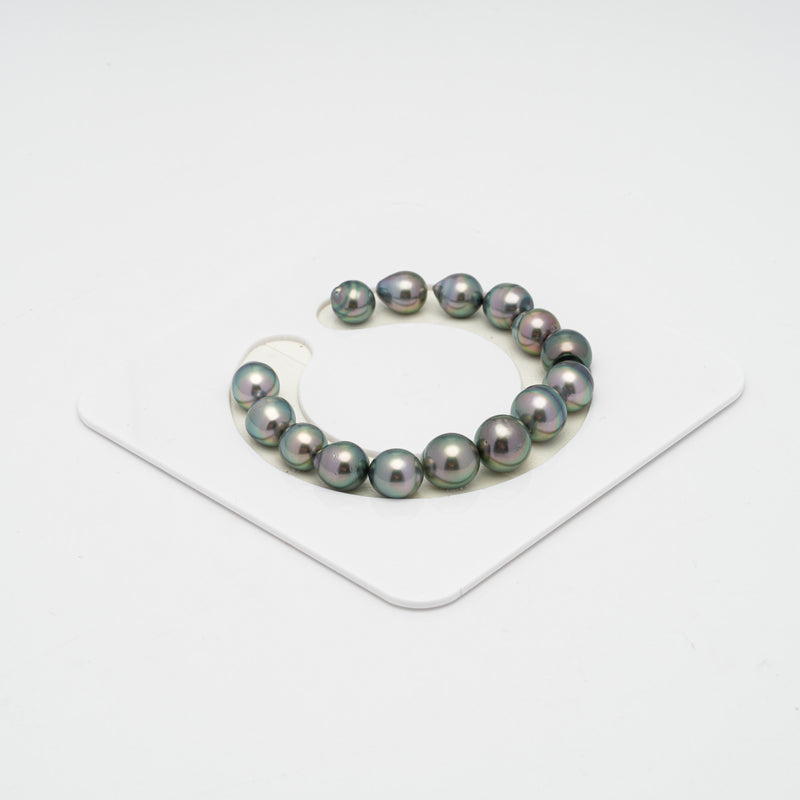 15pcs Green 8-11mm - SB AAA/AA Quality Tahitian Pearl Bracelet BR1721 CMP1