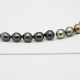 39pcs Dark & Light 8-10mm - SB AAA/AA Quality Tahitian Pearl Necklace NL1238 HL1