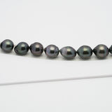 39pcs Dark & Light 8-10mm - SB AAA/AA Quality Tahitian Pearl Necklace NL1238 HL1