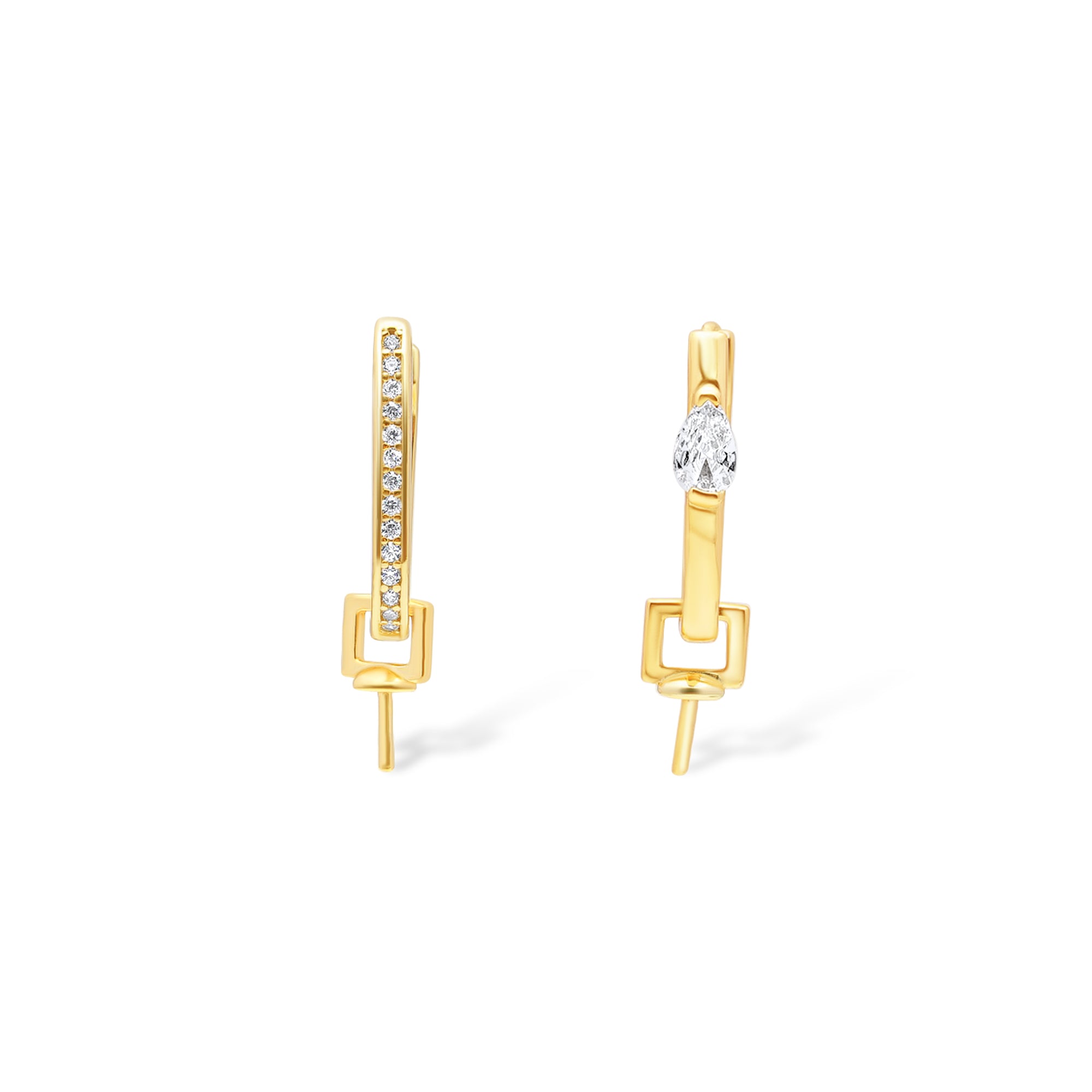 Dangle Earring Bails 925 Silver for Pearl SC131