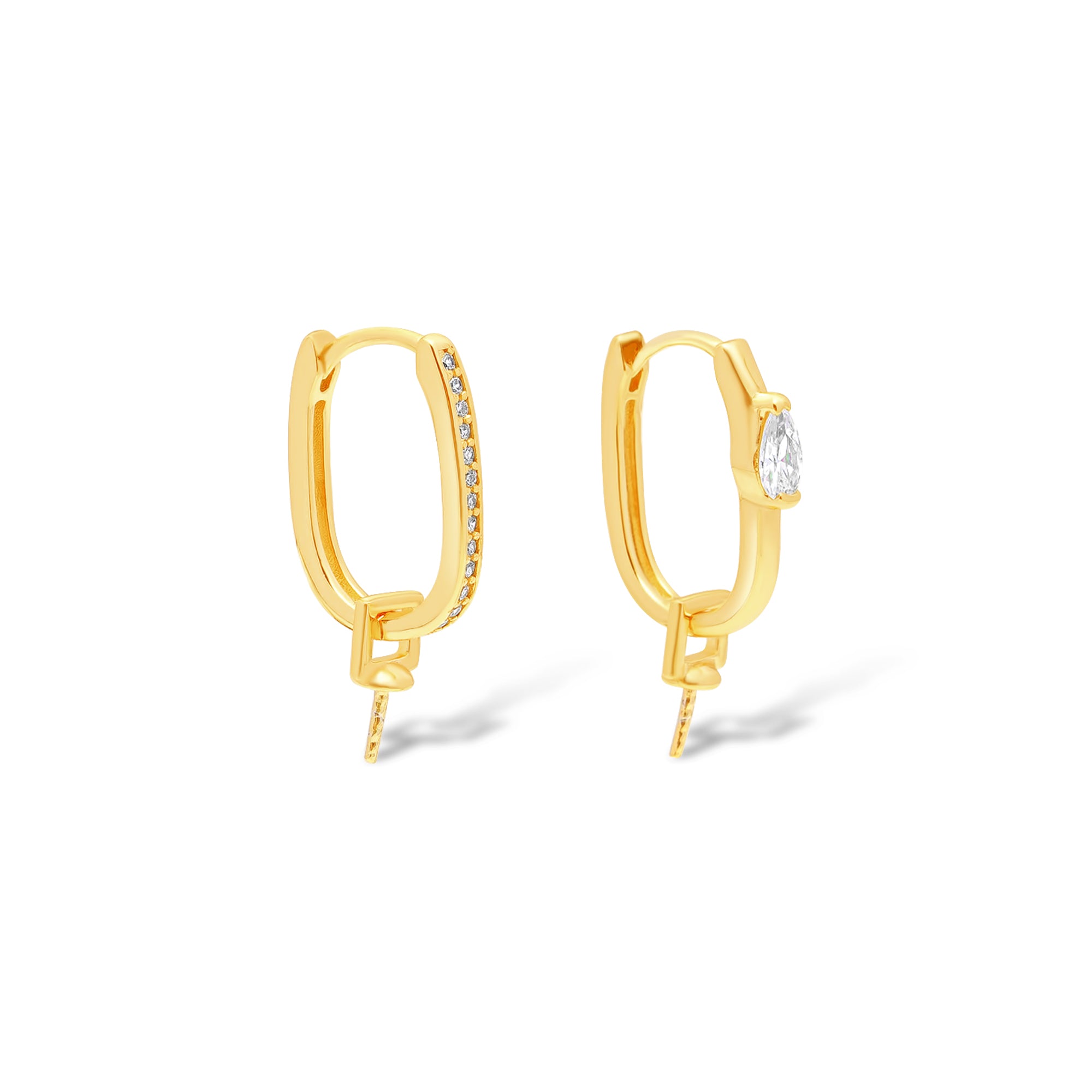 Dangle Earring Bails 925 Silver for Pearl SC131