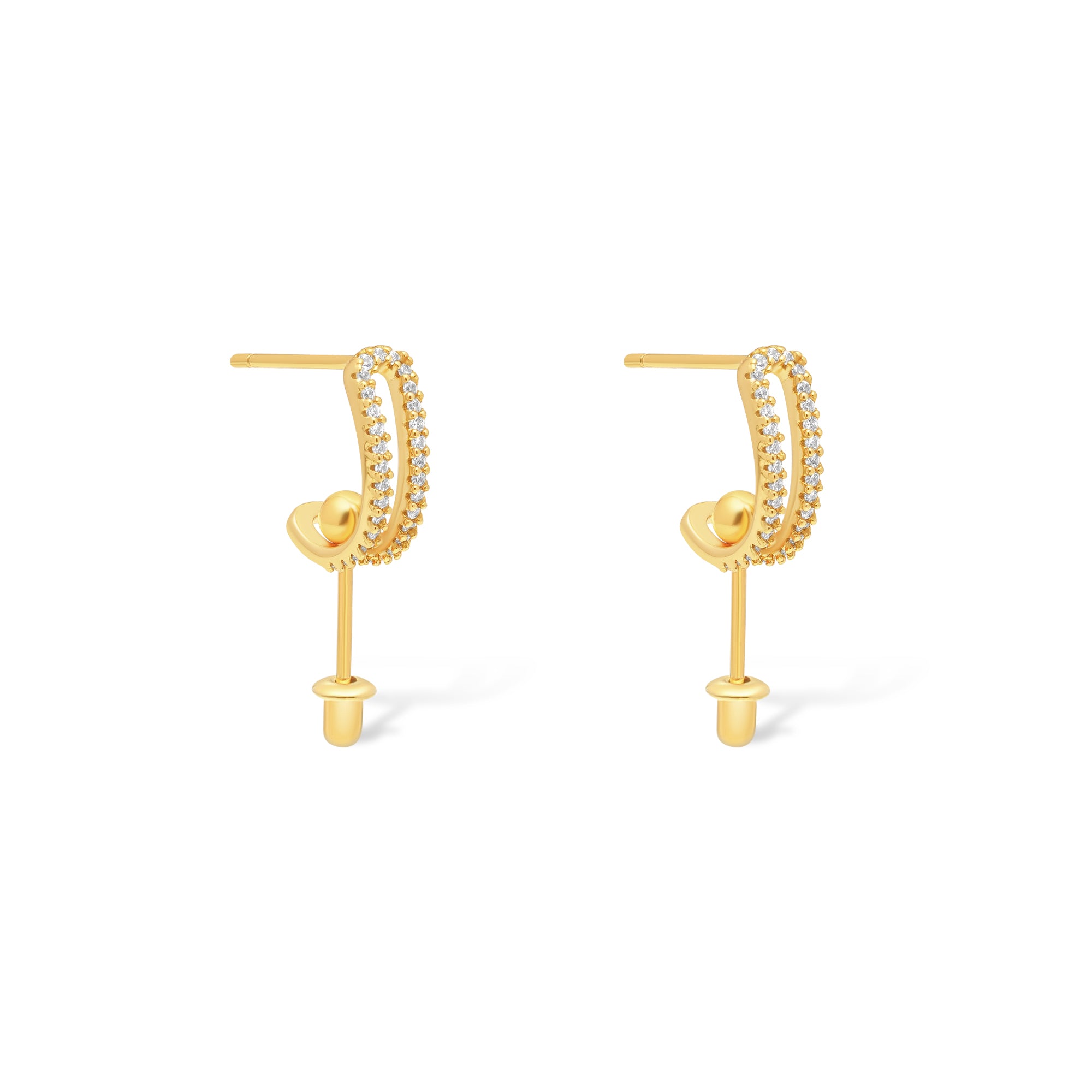 Dangle Earring Bails 925 Silver for Pearl SC104/SC104G