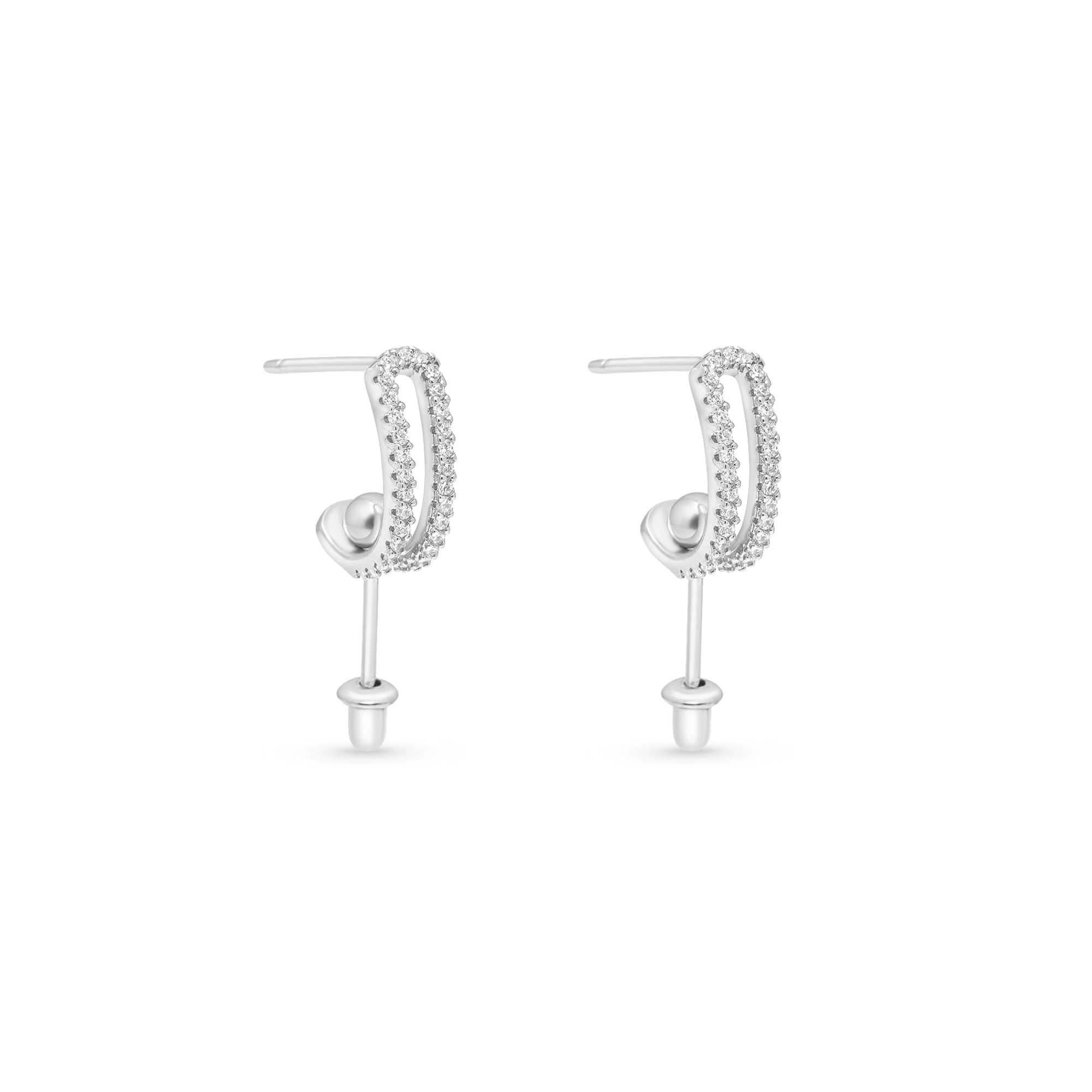 Dangle Earring Bails 925 Silver for Pearl SC104/SC104G