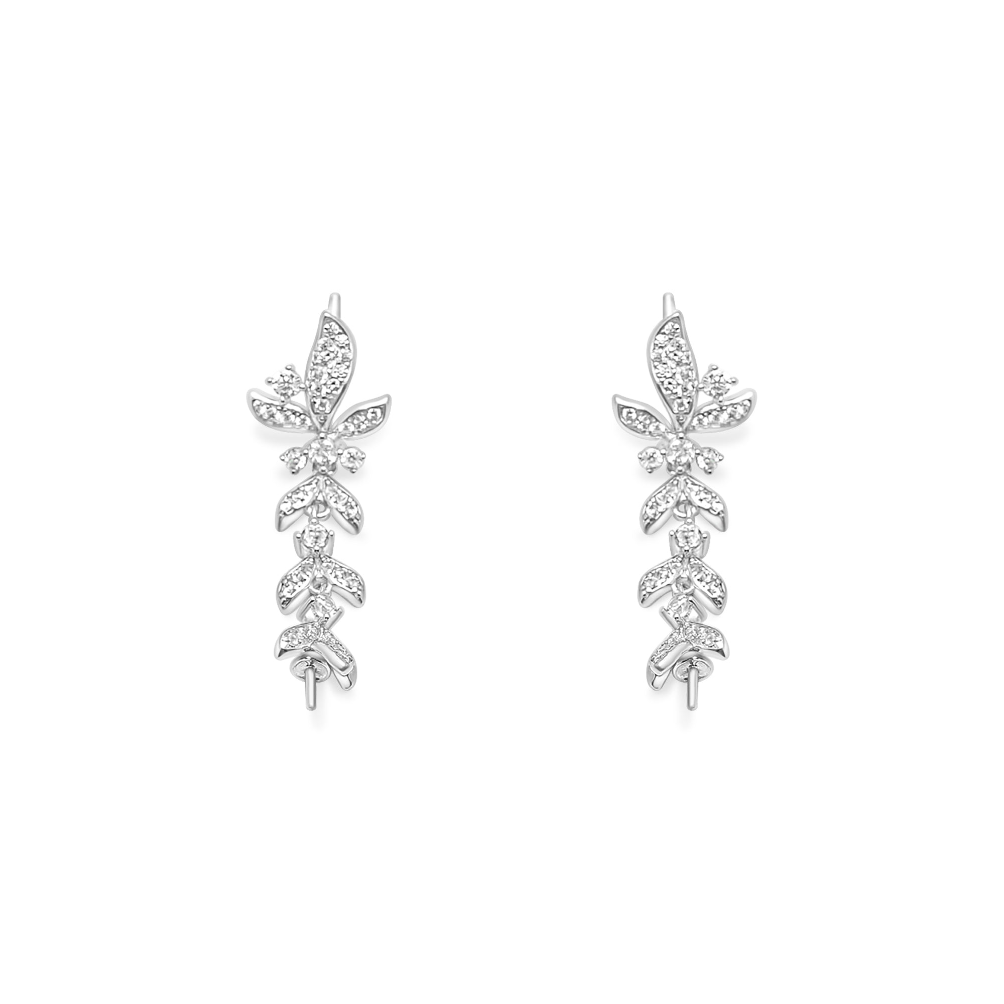 Dangle Earring Bails 925 Silver for Pearl SC134
