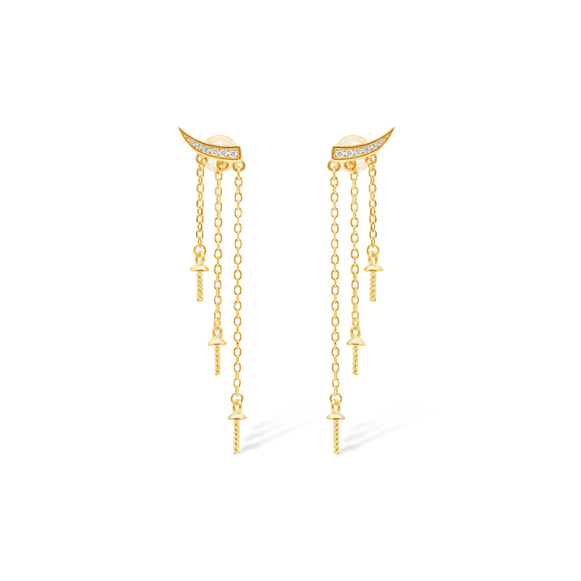 Dangle Earring Bails 925 Silver for Pearl SC141