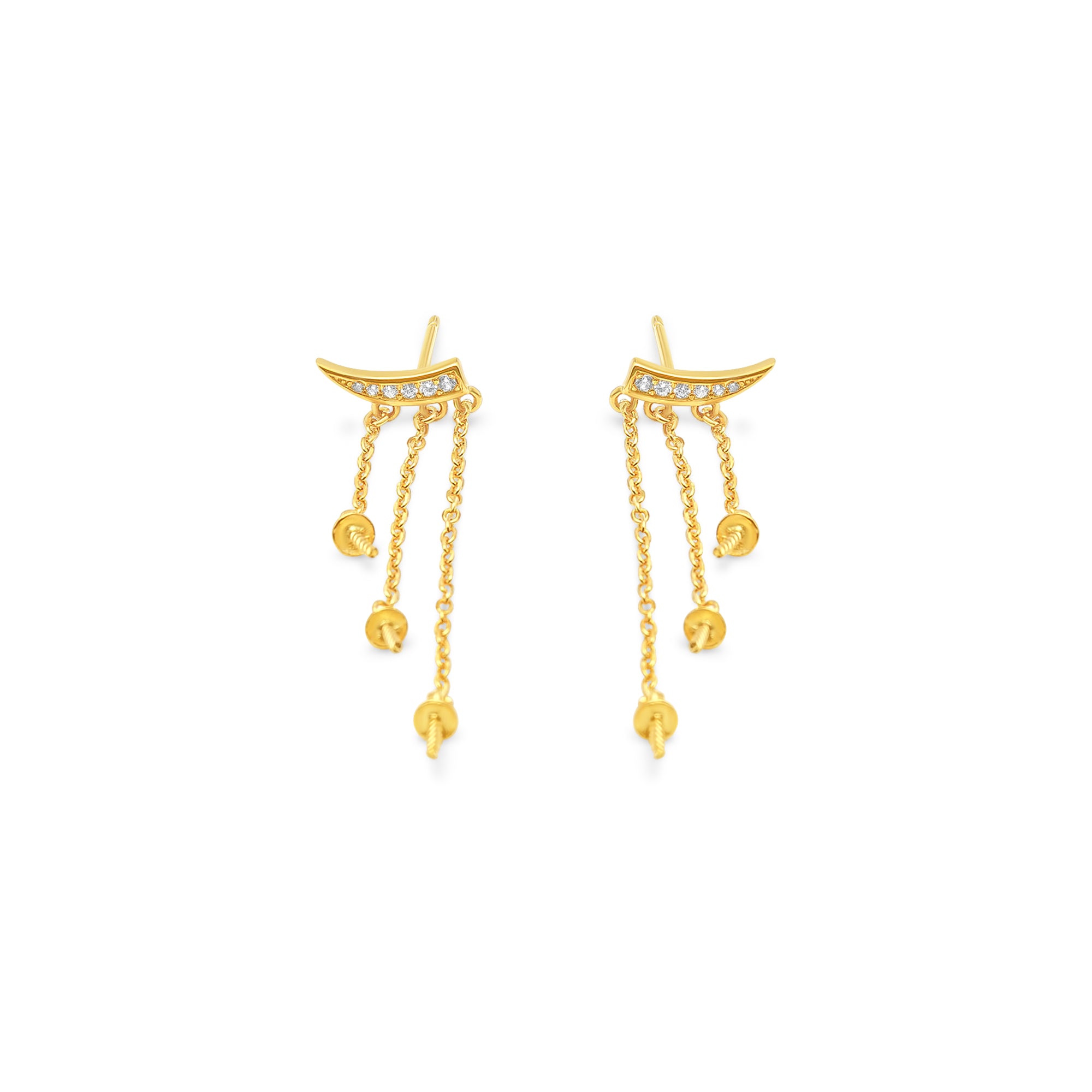 Dangle Earring Bails 925 Silver for Pearl SC141